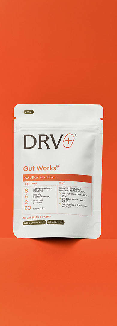 Gut Works® | Vegan Gut Health Supplement & Probiotics | DRV+
